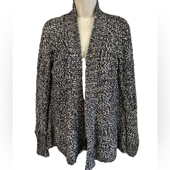 Black and white cardigan with open front size M - Picture 1 of 7